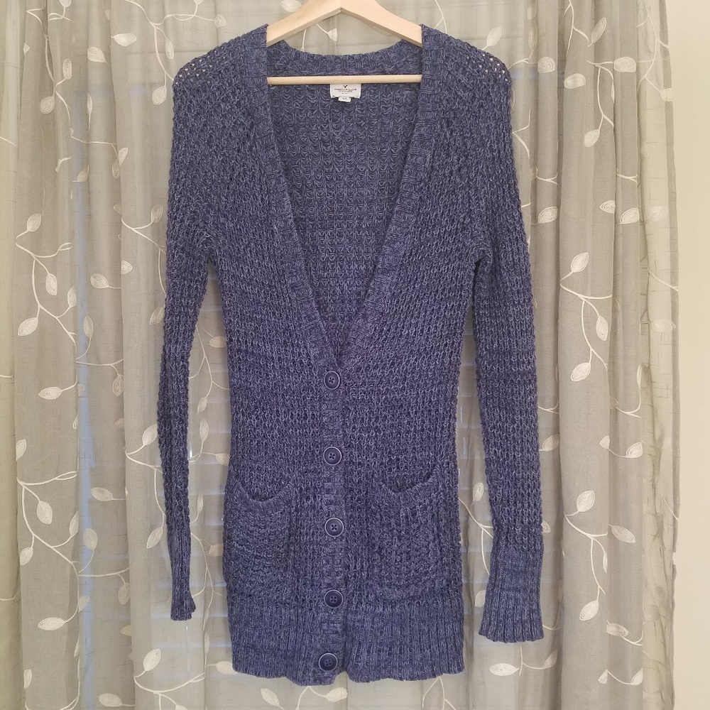 American eagle blue cardigan